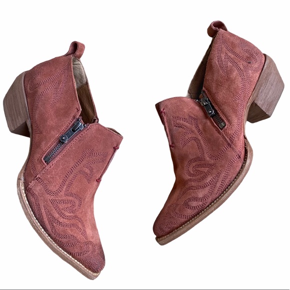 Frye Shoes - Frye Sacha Primrose Shootie Rosewood Pumps Heels